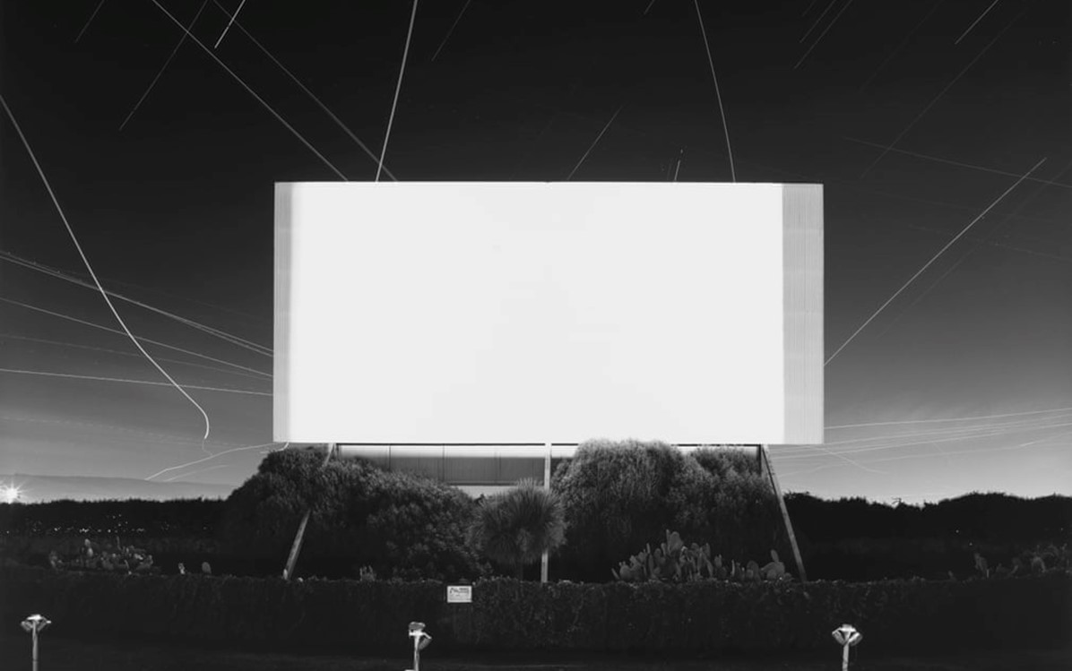 Union City Drive-in, 1993 by Hiroshi Sugimoto. He photographed cinema halls – exposing his shots for the length of the film.