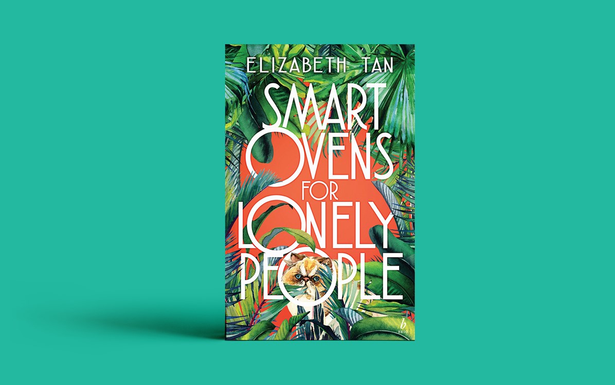 Image of book "Smart Ovens for Lonely People" on green background.