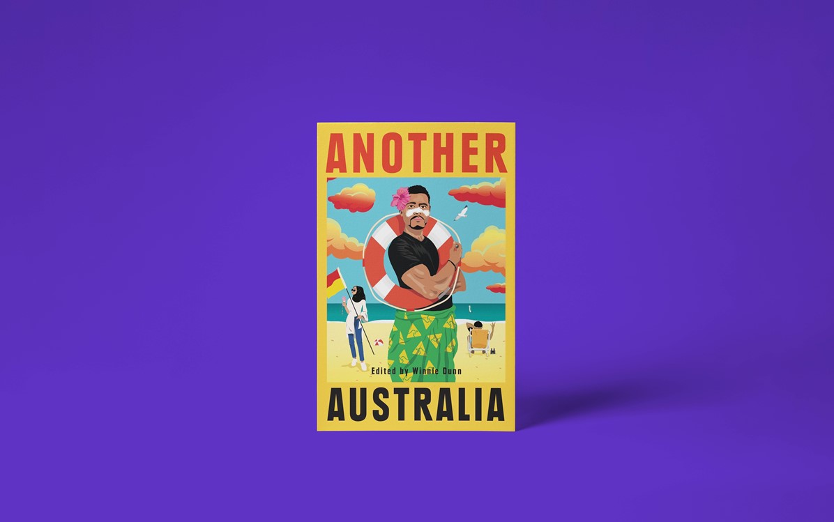A book cover with the title 'Another Australia' by Winnie Dunn with a purple background